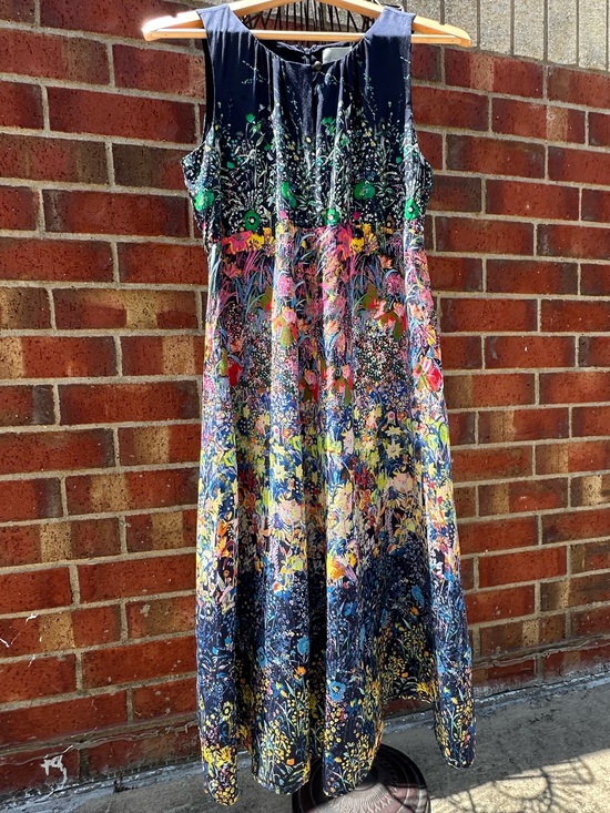 Maeve Dresses & Skirts - Maeve Anthropologie Dress 100% Silk Floral MIDI Multicolor Feminine Weddings